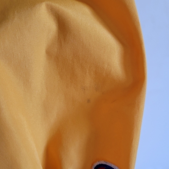 CHAMPION Wind Breaker Jacket Pockets Hood Yellow Small - Picture 12 of 14